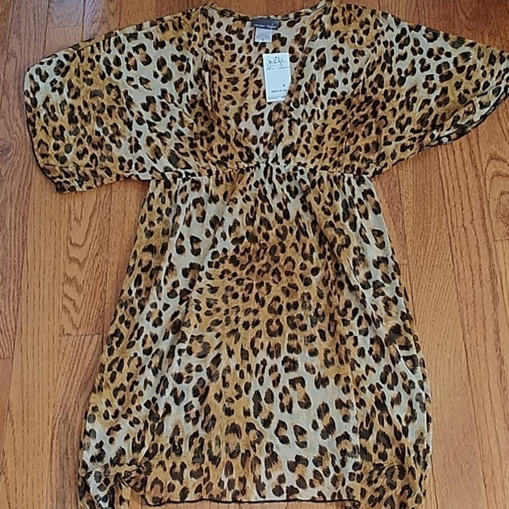 Jordan Taylor Leopard Print Empire Waist Coverup S - Picture 10 of 12